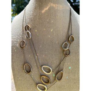 Premier Design Three-Strand Oval Link Necklace -- 18"